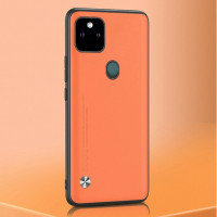 Чехол из искусственной кожи для Google Pixel 5a 5G (оранжевый)