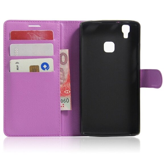 Чехол с визитницей для DOOGEE X5 Max / X5 Max Pro (фиолетовый)