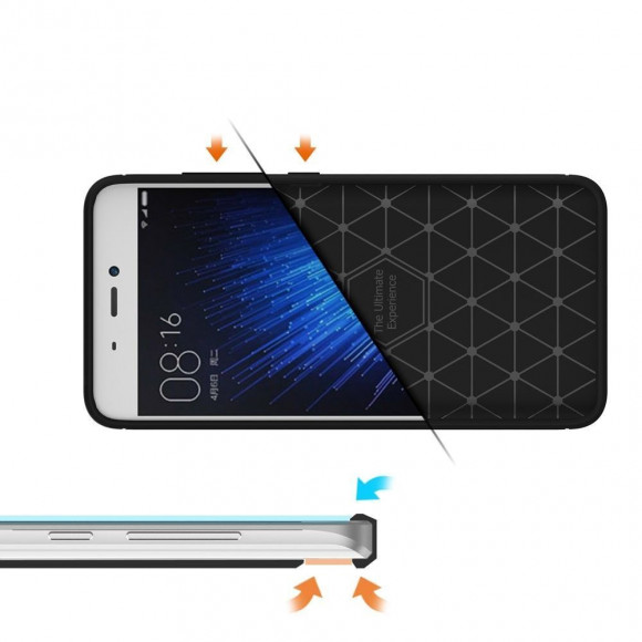 Чехол-накладка Carbon Fibre для Xiaomi Mi5 (темно-синий)