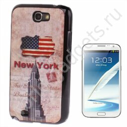 Пластиковый чехол New York Empire State Building для Samsung Galaxy Note 2