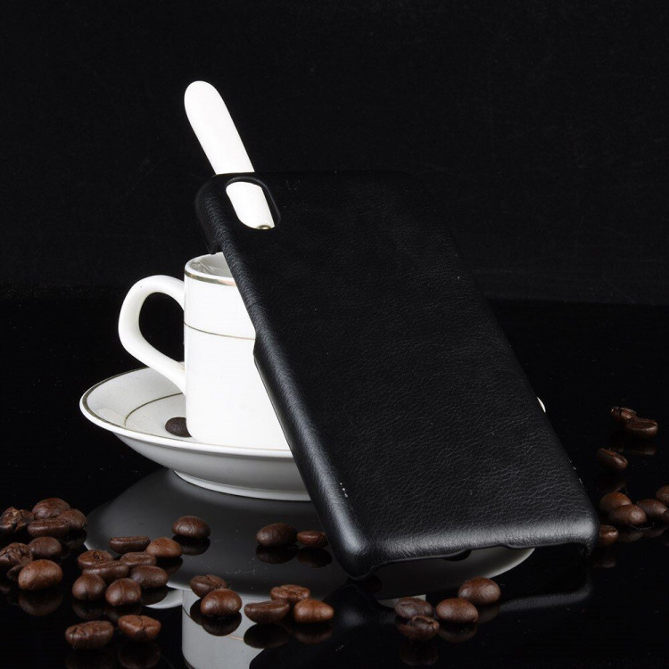 Кожаная накладка-чехол для Xiaomi Redmi 7A (черный)