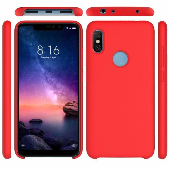 Силиконовый чехол Mobile Shell для Xiaomi Redmi Note 6 Pro (красный)