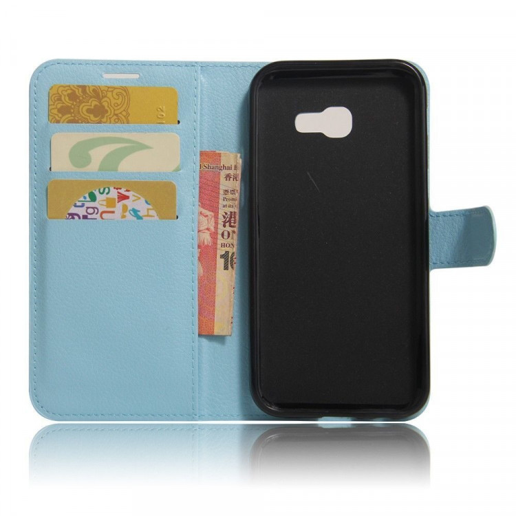 Чехол с визитницей для Samsung Galaxy A7 (2017) SM-A720F (голубой)