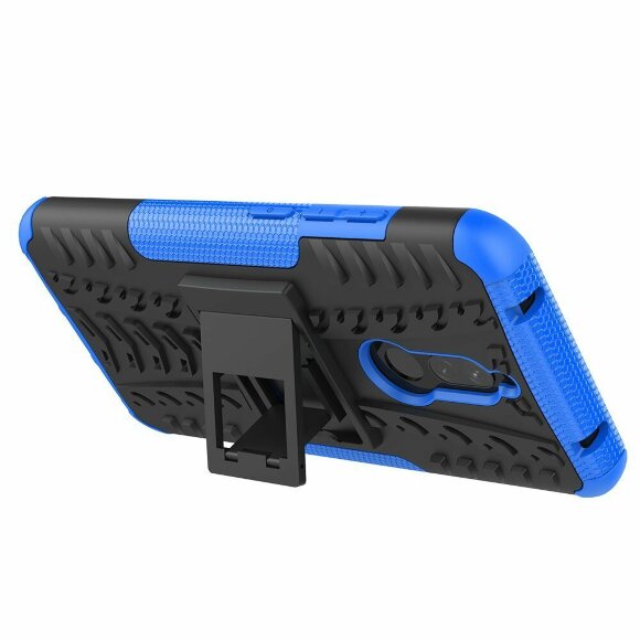 Чехол Hybrid Armor для Xiaomi Redmi 8 / Redmi 8A (черный + голубой)