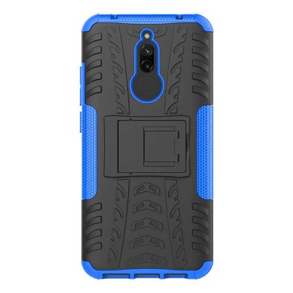 Чехол Hybrid Armor для Xiaomi Redmi 8 / Redmi 8A (черный + голубой)