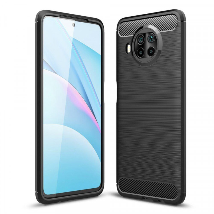 Чехол-накладка Carbon Fibre для Xiaomi Mi 10T Lite 5G / Redmi Note 9 Pro 5G (черный)
