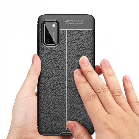 Чехол-накладка Litchi Grain для Samsung Galaxy A41 (черный) Чехол-накладка Litchi Grain для Samsung Galaxy A41 (черный)