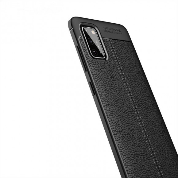 Чехол-накладка Litchi Grain для Samsung Galaxy A41 (черный) Чехол-накладка Litchi Grain для Samsung Galaxy A41 (черный)