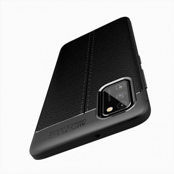 Чехол-накладка Litchi Grain для Samsung Galaxy A41 (черный) Чехол-накладка Litchi Grain для Samsung Galaxy A41 (черный)