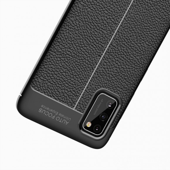 Чехол-накладка Litchi Grain для Samsung Galaxy A41 (черный) Чехол-накладка Litchi Grain для Samsung Galaxy A41 (черный)