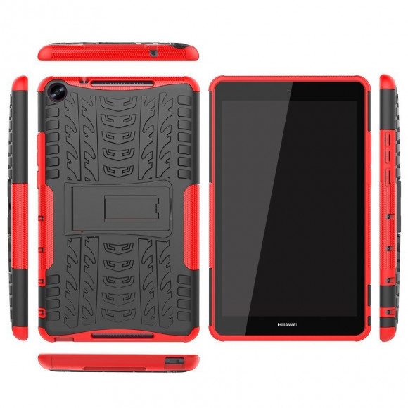 Чехол Hybrid Armor для Huawei MediaPad M5 Lite 8 / Honor Pad 5 8.0 (черный + красный) Чехол Hybrid Armor для Huawei MediaPad M5 Lite 8 / Honor Pad 5 8.0 (черный + красный)