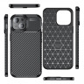 Чехол Carbon Texture Shockproof для iPhone 15 Plus (черный)