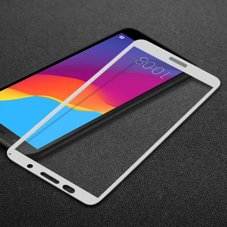 Защитное стекло 3D для Huawei Y5 Prime (2018) / Y5 lite (2018) / Huawei Honor 7A (DUA-L22) Российская версия (белый)