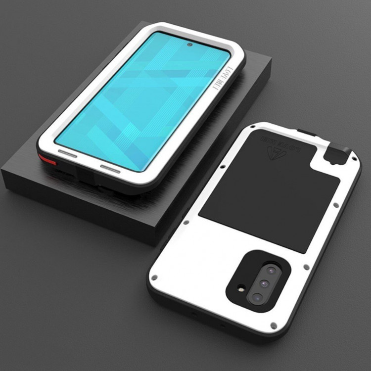 Гибридный чехол LOVE MEI для Samsung Galaxy Note 10 (белый)