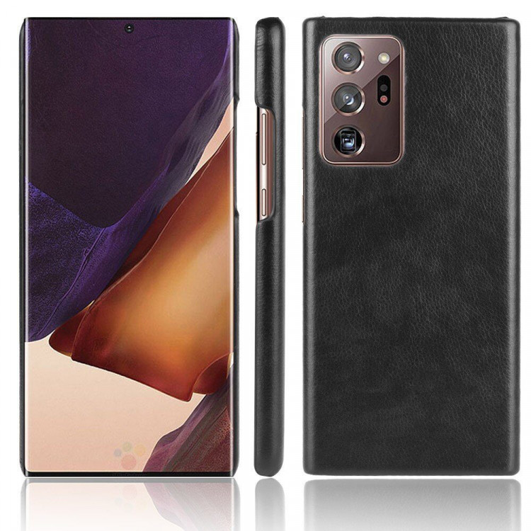 Кожаная накладка-чехол для Samsung Galaxy Note 20 Ultra (черный)