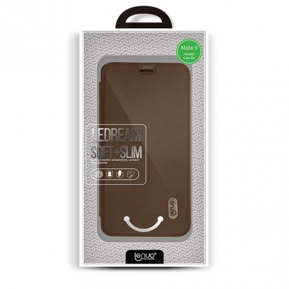 Чехол LENUO для Huawei Mate 9 (коричневый)