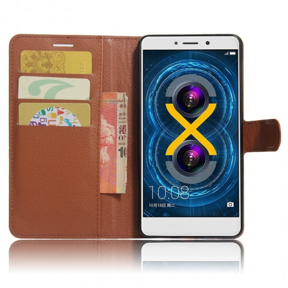 Чехол с визитницей для Huawei Honor 6x 2016 (коричневый) Чехол с визитницей для Huawei Honor 6x 2016 (коричневый)