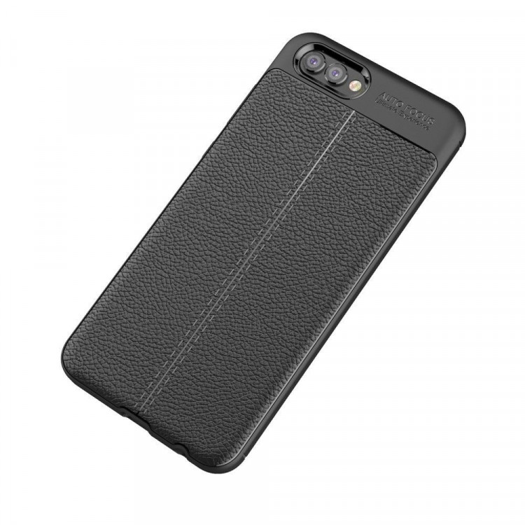 Чехол-накладка Litchi Grain для Huawei Honor V10 / Honor View 10 (черный)