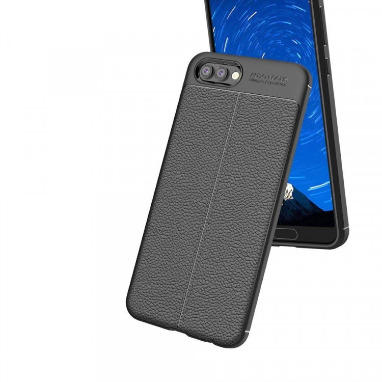 Чехол-накладка Litchi Grain для Huawei Honor V10 / Honor View 10 (черный)