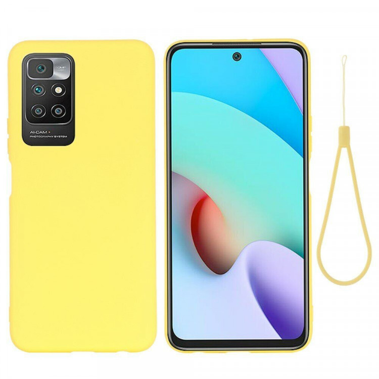 Силиконовый чехол Mobile Shell для Xiaomi Redmi 10 / Redmi 10 2022 (желтый)