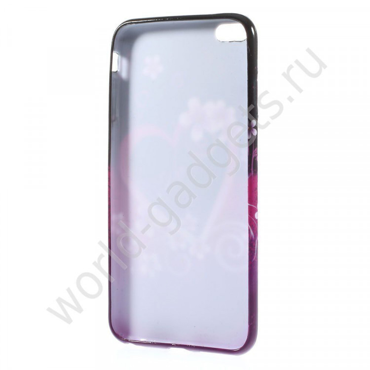 Чехол из мягкого пластика для iPhone 6 Plus (Сердце)