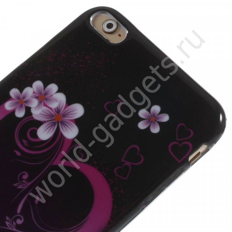 Чехол из мягкого пластика для iPhone 6 Plus (Сердце)