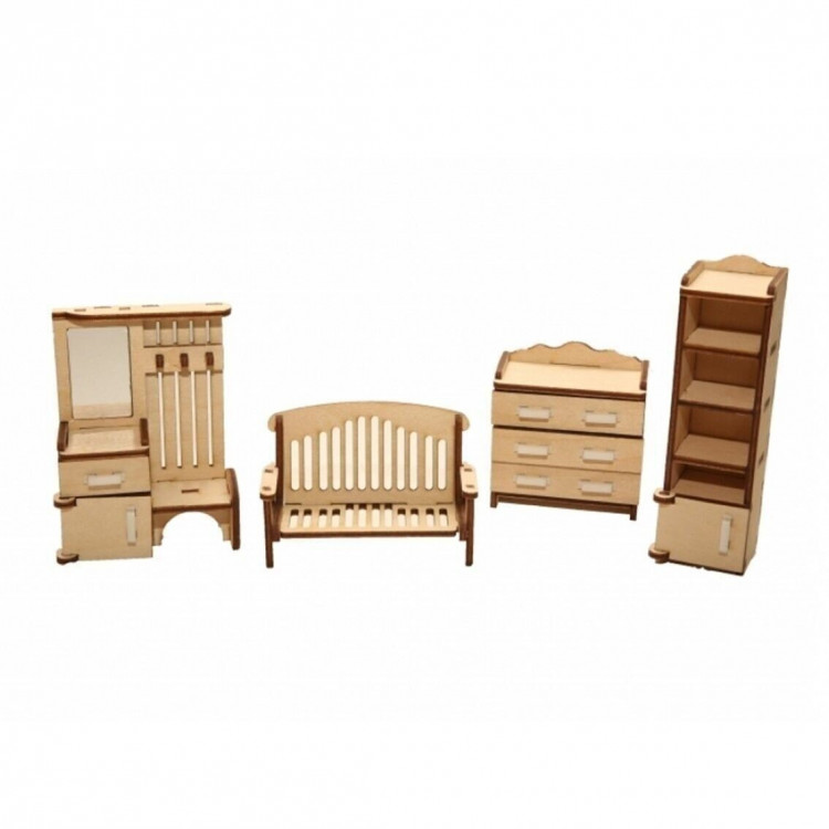 Конструктор Хэппикон Набор мебели - "Прихожая" из дерева