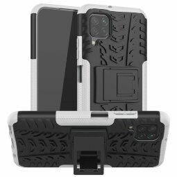 Чехол Hybrid Armor для Huawei P40 lite (черный + белый)