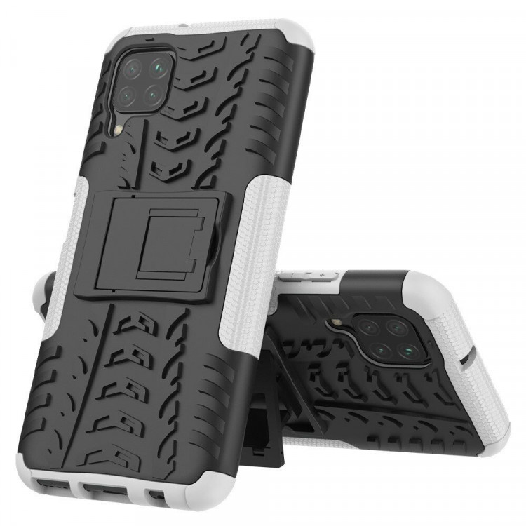 Чехол Hybrid Armor для Huawei P40 lite (черный + белый)