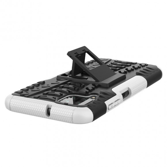 Чехол Hybrid Armor для Huawei P40 lite (черный + белый) Чехол Hybrid Armor для Huawei P40 lite (черный + белый)