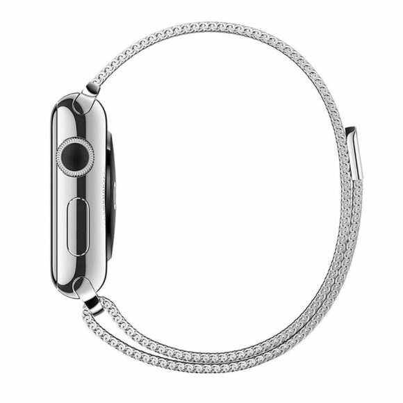 Миланский сетчатый браслет Luxury для Apple Watch 40 и 38мм (серебряный) Миланский сетчатый браслет Luxury для Apple Watch 40 и 38мм (серебряный)
