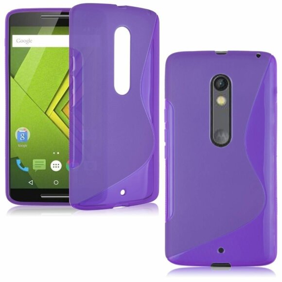 Нескользящий чехол для Motorola Moto X Play (фиолетовый)