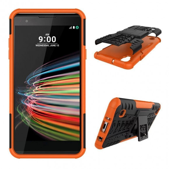 Чехол Hybrid Armor для LG X Style K200DS (черный + оранжевый) Чехол Hybrid Armor для LG X Style K200DS (черный + оранжевый)