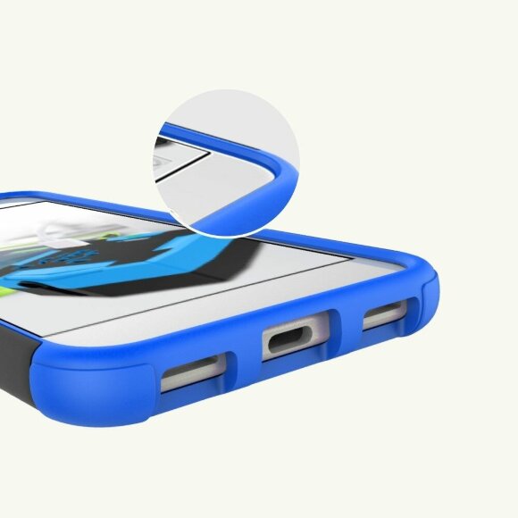 Чехол Hybrid Armor для Google Pixel (черный + голубой) Чехол Hybrid Armor для Google Pixel (черный + голубой)