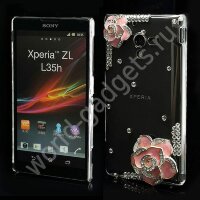 Пластиковый чехол Pink Flower для Sony Xperia ZL / L35h