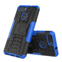 Чехол Hybrid Armor для Asus ZenFone Max Plus (M1) ZB570TL (черный + голубой)