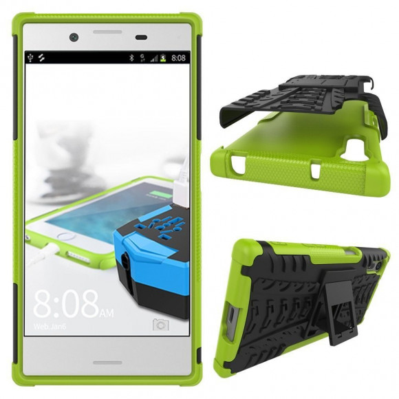 Чехол Hybrid Armor для Sony Xperia XZ / XZs (черный + зеленый) Чехол Hybrid Armor для Sony Xperia XZ / XZs (черный + зеленый)