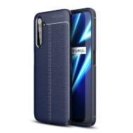Чехол-накладка Litchi Grain для Realme 6 Pro (темно-синий) Чехол-накладка Litchi Grain для Realme 6 Pro (темно-синий)