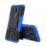 Чехол Hybrid Armor для OnePlus 6 (черный + голубой)
