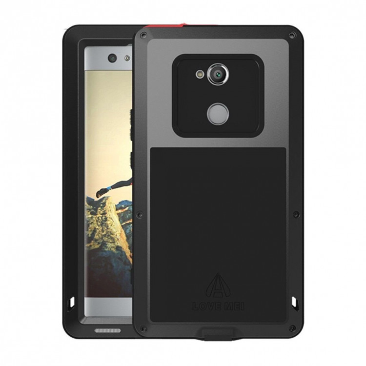 Гибридный чехол LOVE MEI для Sony Xperia XA2 Ultra (черный)