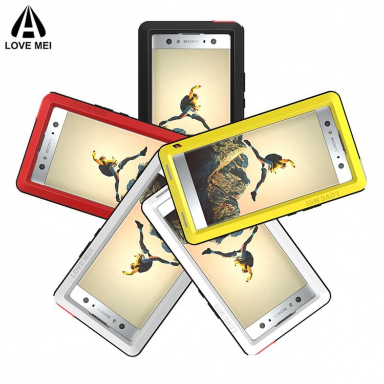 Гибридный чехол LOVE MEI для Sony Xperia XA2 Ultra (черный)