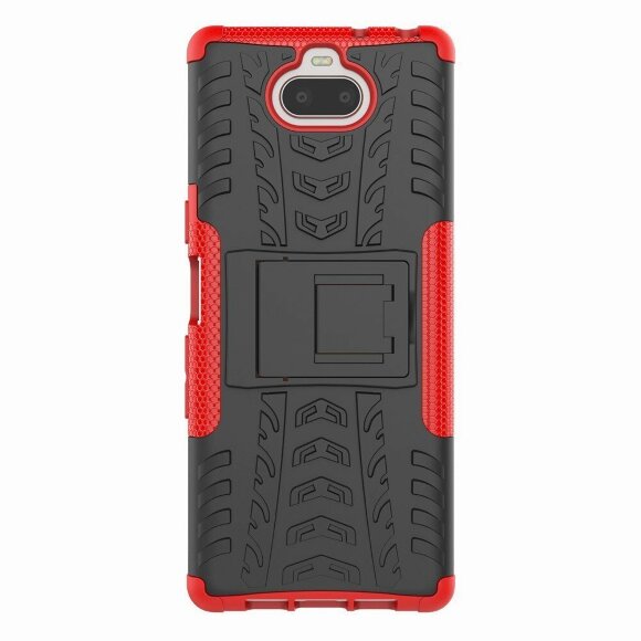 Чехол Hybrid Armor для Sony Xperia 10 (черный + красный) Чехол Hybrid Armor для Sony Xperia 10 (черный + красный)