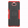 Чехол Hybrid Armor для Sony Xperia 10 (черный + красный)