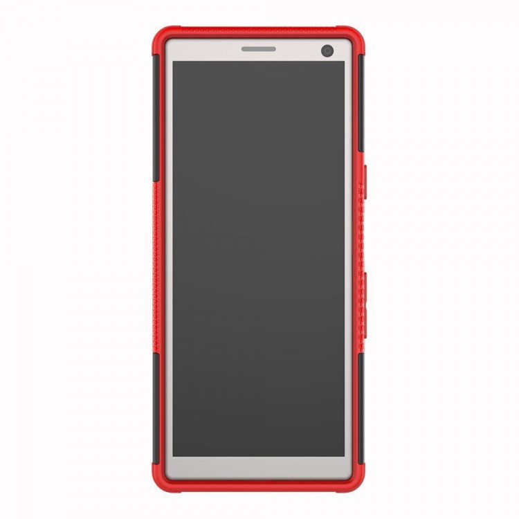 Чехол Hybrid Armor для Sony Xperia 10 (черный + красный)