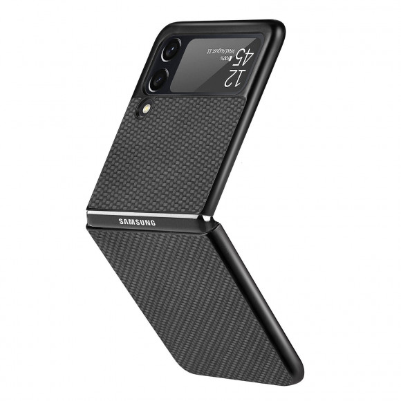 Чехол Carbon Design для Samsung Galaxy Z Flip 3 (черный) Чехол Carbon Design для Samsung Galaxy Z Flip 3 (черный)