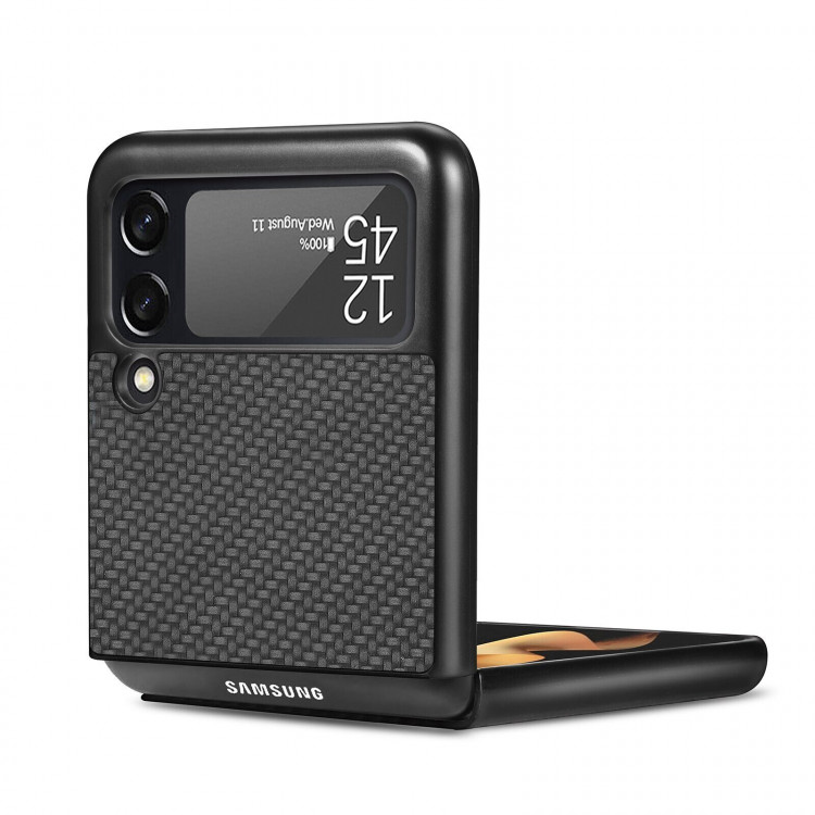 Чехол Carbon Design для Samsung Galaxy Z Flip 3 (черный)