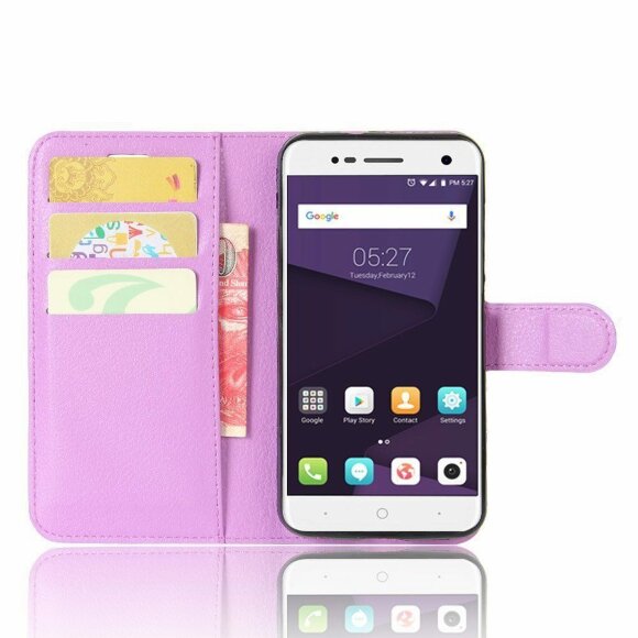 Чехол с визитницей для ZTE Blade V8 Mini (фиолетовый)