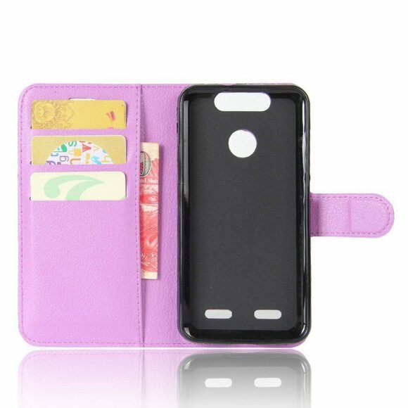 Чехол с визитницей для ZTE Blade V8 Mini (фиолетовый)