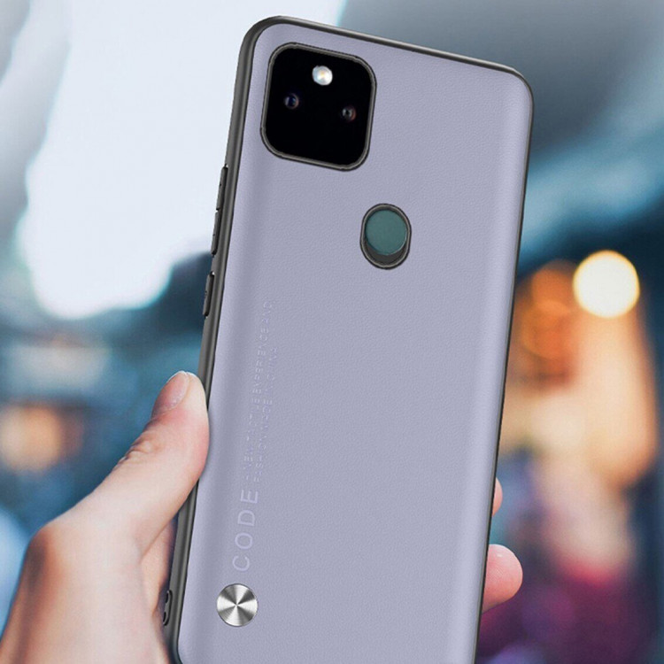 Чехол из искусственной кожи для Google Pixel 5a 5G (светло-фиолетовый)