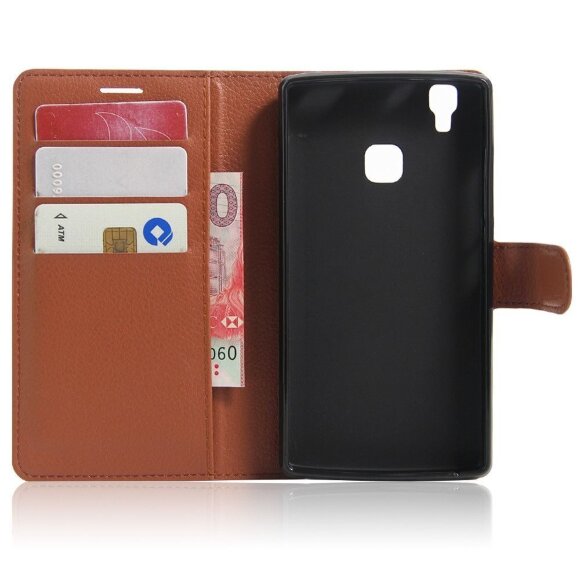 Чехол с визитницей для DOOGEE X5 Max / X5 Max Pro (коричневый)